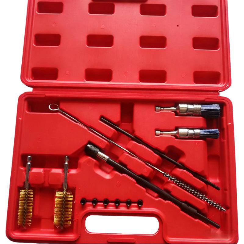 Držiak vstrekovača nafty Potrubie motora Kefa na čistenie vstrekovačov paliva Súprava na čistenie vstrekovačov paliva Nástroj na čistenie sedla vstrekovača nafty odolný voči hrdzi