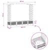 Elevated Planter with Trellis and Hanging Roof Brown 207 x 40 x 126 cm PP