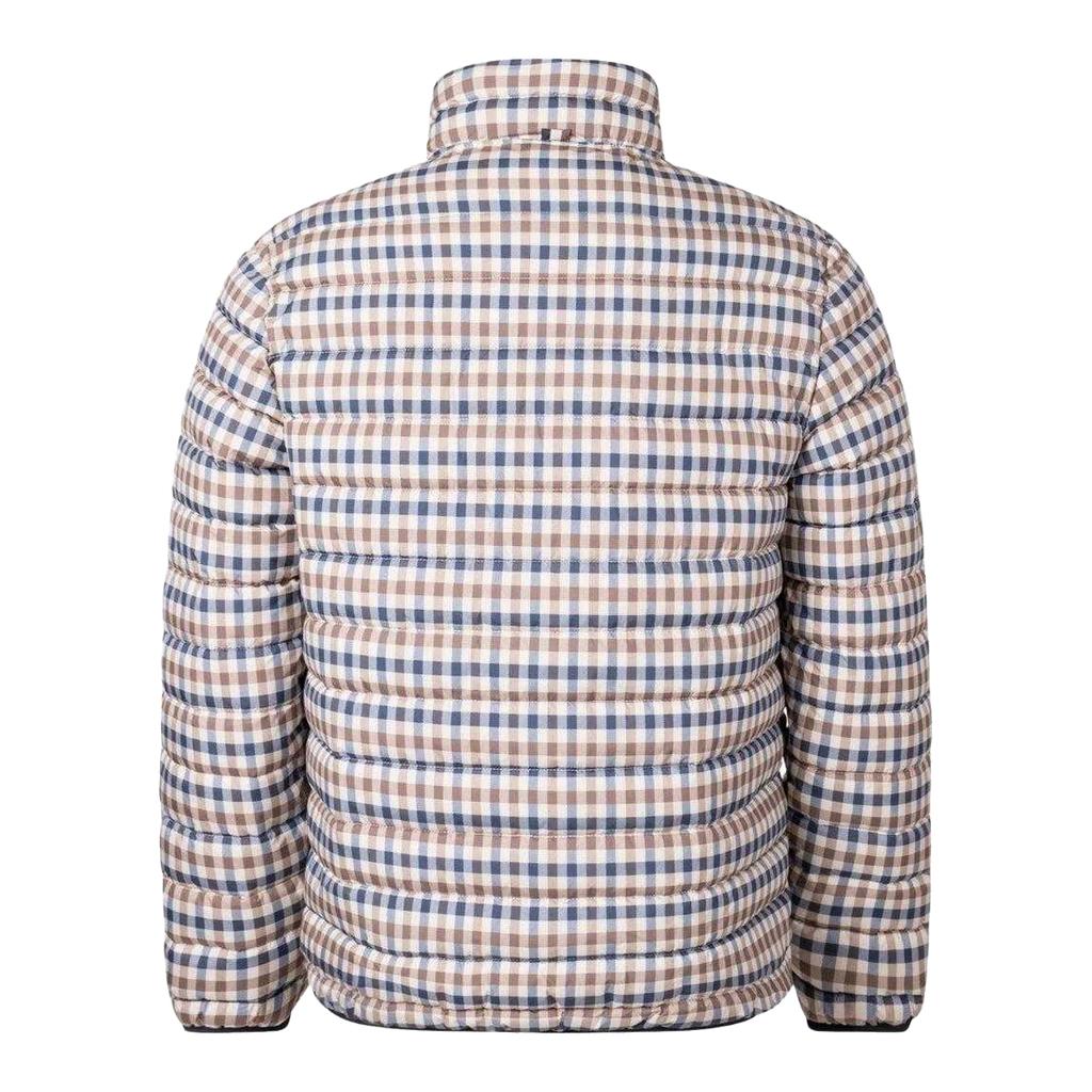 Aquascutum Mens Checked Mock Neck Active Padded Jacket