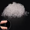 1000Pcs Clear Rubber Hairband Rope Ponytail Holder Elastic Women Hair Band Tie
