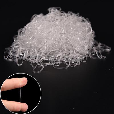 1000 Adet Şeffaf Kauçuk Hairband Halat At Kuyruğu Tutucu Elastik Kadın Saç Bandı Kravat