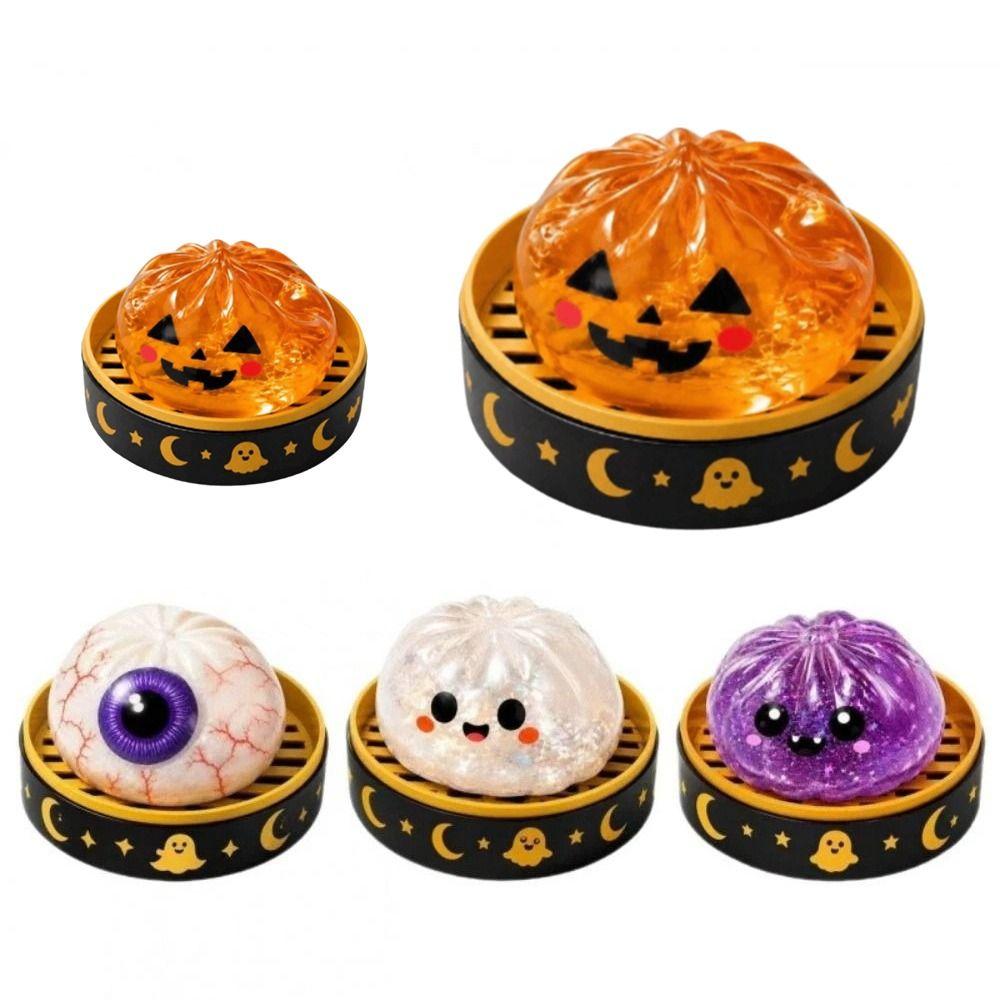 Giant Rainbow Dumpling Squishes Glittering Soft Squishy Toy Squeeze Toy Spooky Ghost