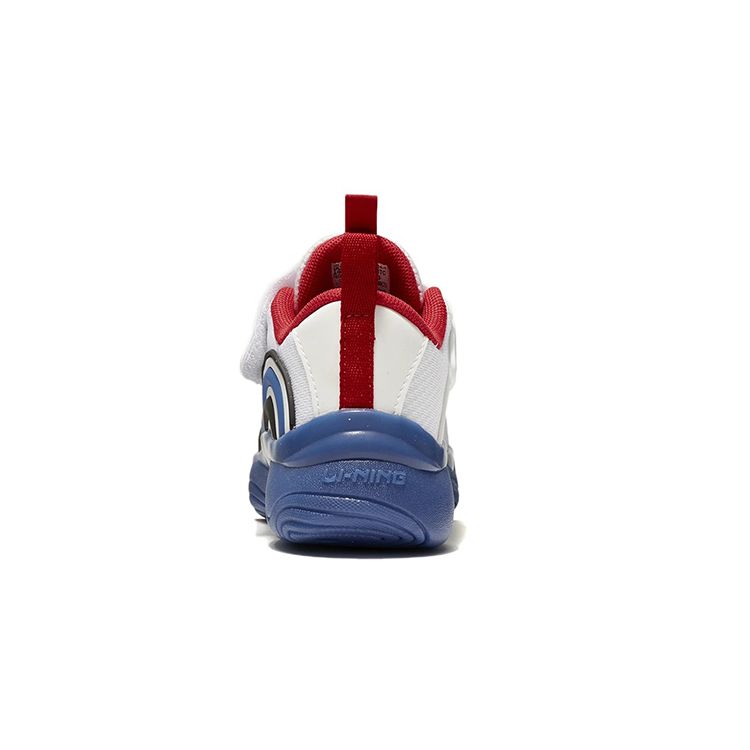 Li Ning Childrens Starshine Non-Slip Shock Absorbing Wear-Resistant Casual Shoes Kids Casual Shoes White Blue YKNS024-1