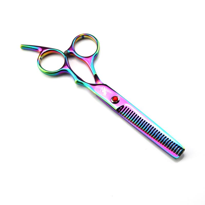 Hair Scissors 6" Japan Stainless Purple Hair Cutting Scissors Barber Thinning Shears Haircut Set for Hairdressing Dropshipping