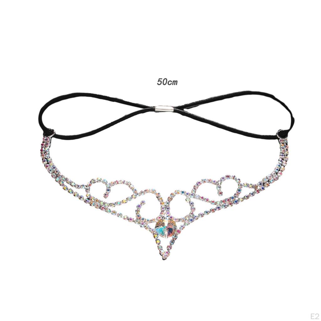 Elegant Rhinestone Forehead Chain for Women - Boho Hair Accessory Prom and Festivals