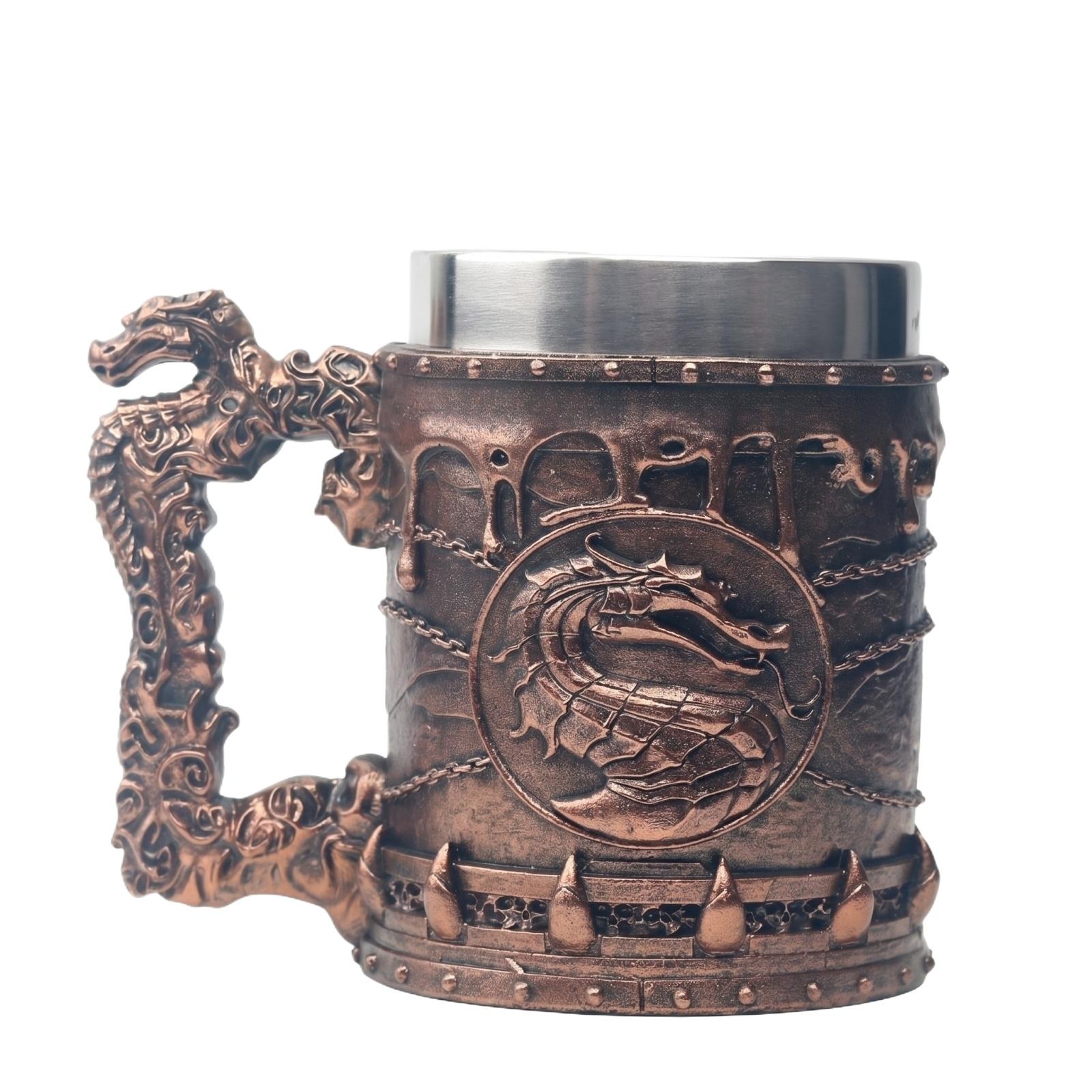 

Movie-themed Wine Glasses, Adorned With Dragon Motifs, Kunai Chains, And Blood Drop Designs; A Collectible Item From Video Game Merchandise. One Size
