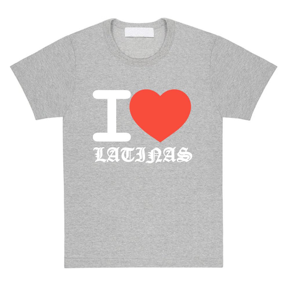 I Love Latinas T-Shirt Sasha Keable Printing Tshirts Short Sleeve Casual T Shirt Crew Neck Fashion Unisex Streetwear