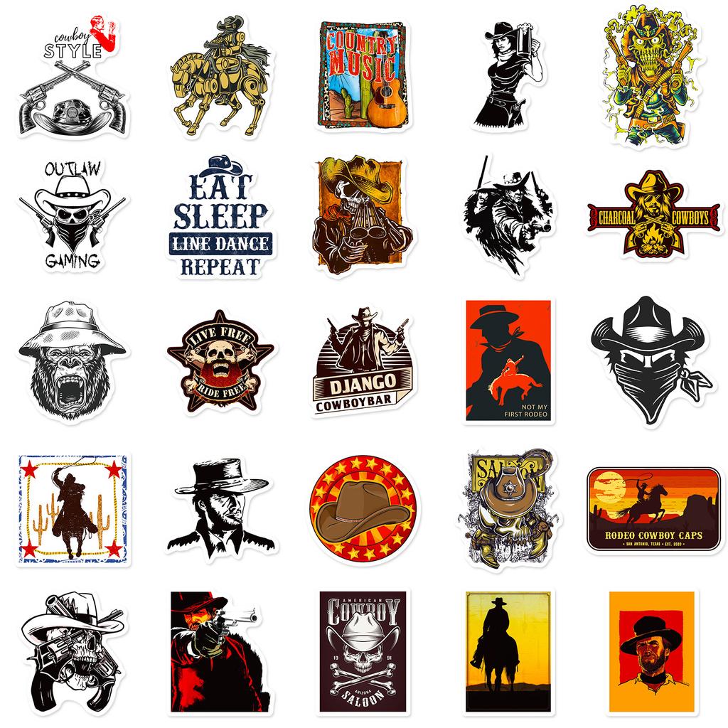 50 Western Elements Series Death Stickers New Western Denim Personalized Graffiti Wild