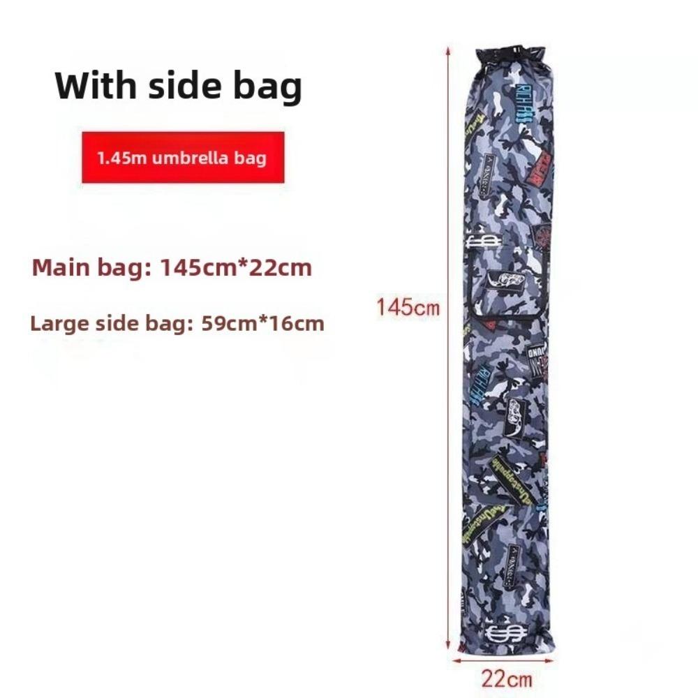 Durable Multi-function Fishing Rod Cover Foldable Thicken Canvas Fishing Rod Holder Oxford Cloth Fishing Gear Outdoor Activity