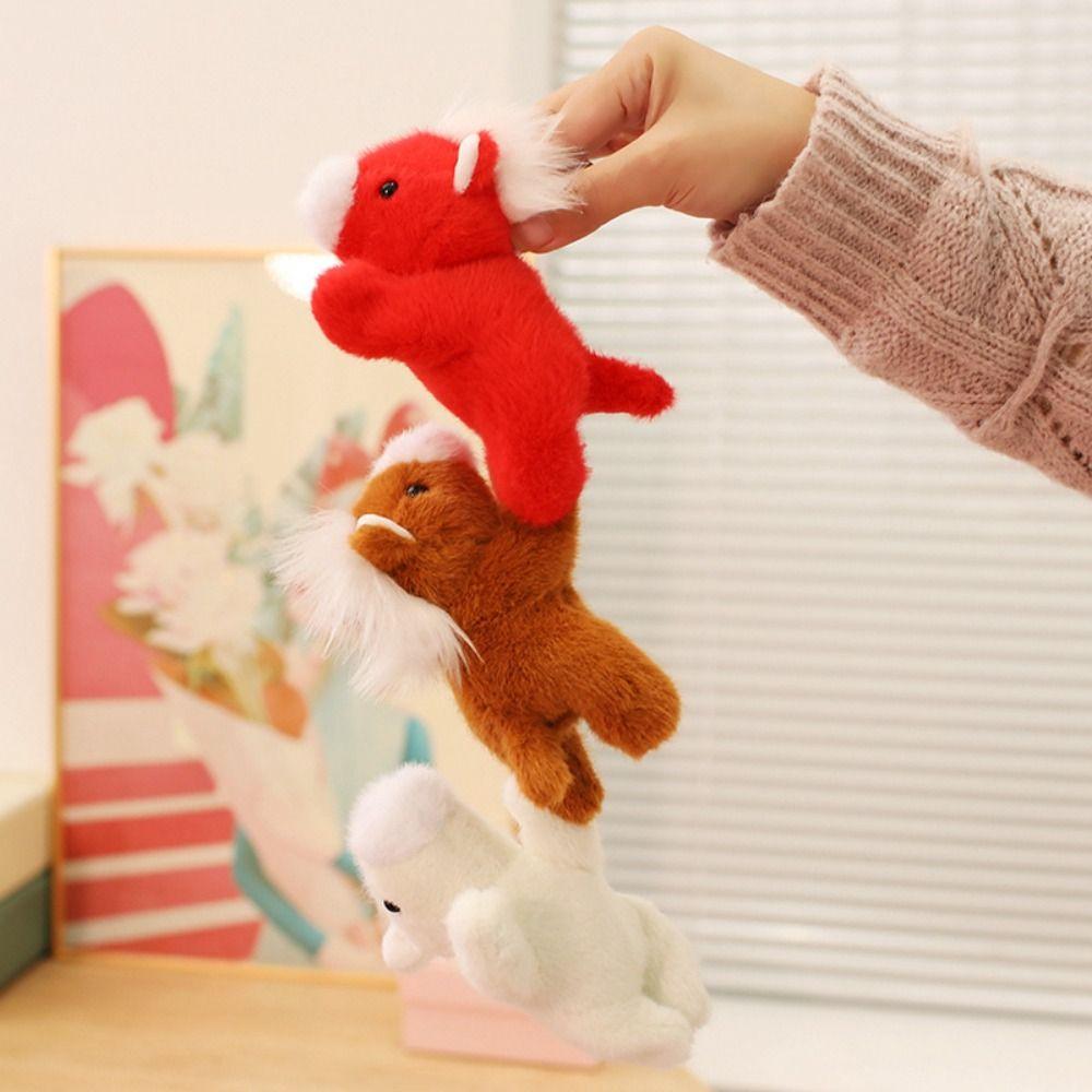 Soft Plush Refrigerator Stickers Stuffed New Year Mascot Mini Pony Fridge Magnet  Fridge Decoration
