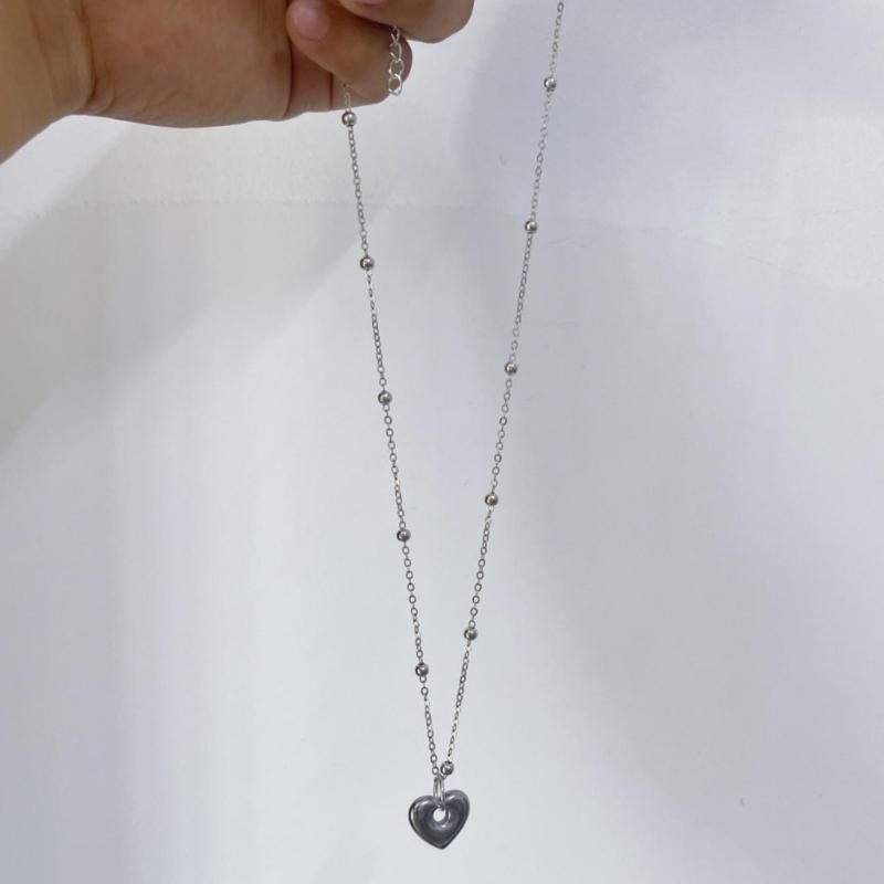 Modern Heart Pendant Jewelry Adjustable Bead Chain Necklace Fashion Pendant Necklace Star Neck Jewelry for Daily Party