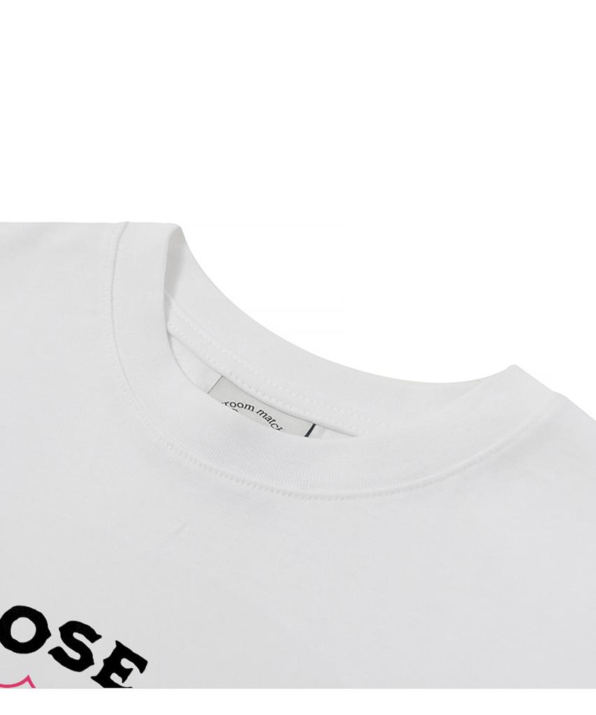 MATCHGLOBE Rose Circle Crop Top (White)