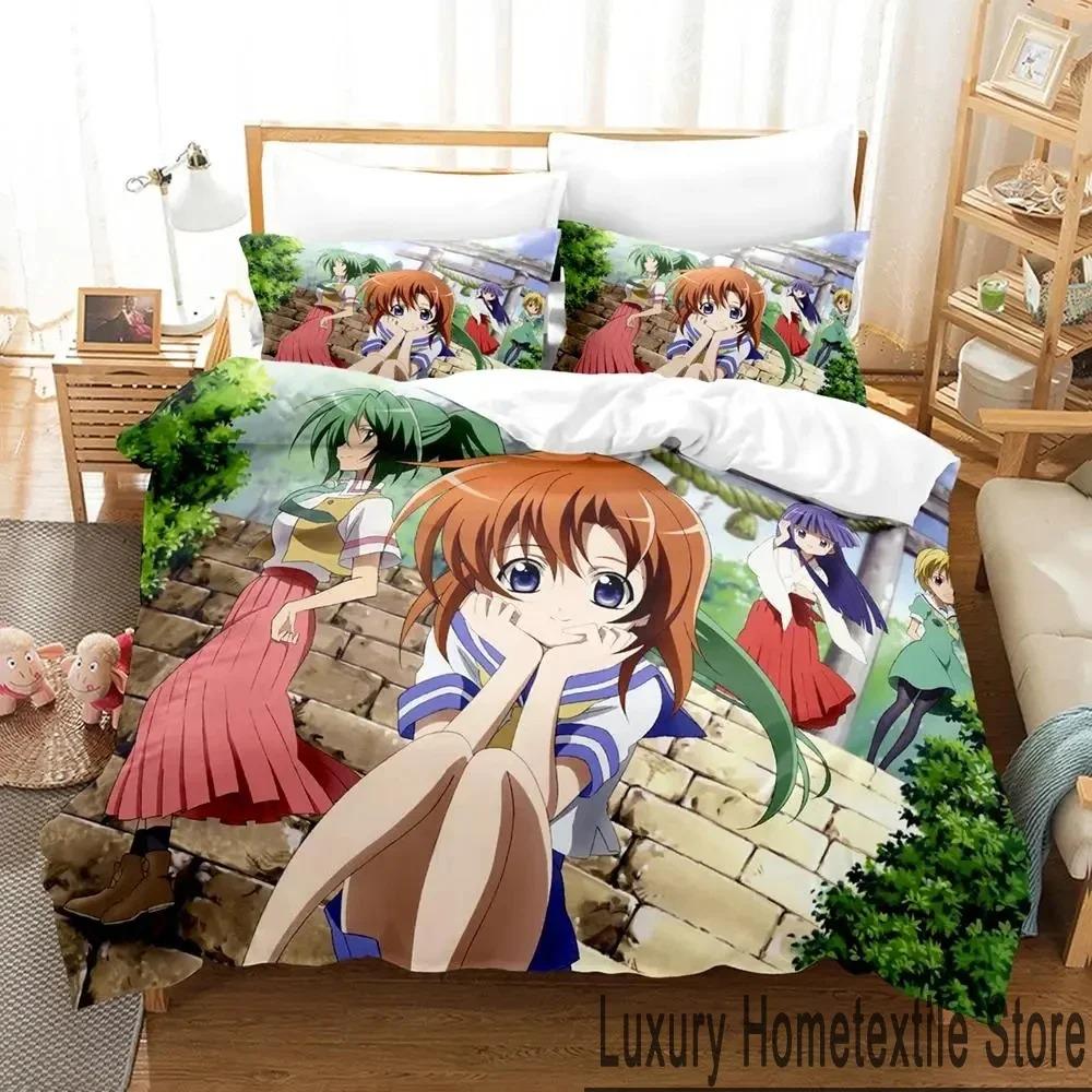 Breathable SkinFriendly King Queen Quilt Comforter Anime Higurashi When They Cry 3D Bed Size Boys Adult