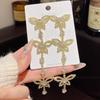 925 Sterling Silver Full Diamond Tassel Earrings – High-End European & American Style, Super Shiny, Luxurious Ear Jewelry for Women.