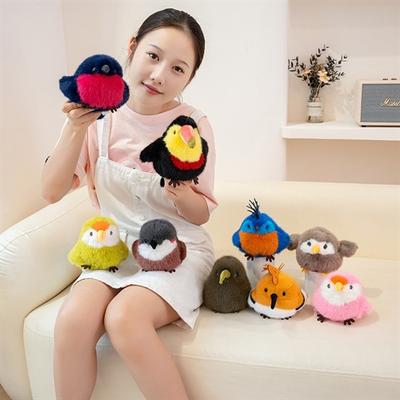 Bird Series Simulation Bird Plush Toy Parrot Keychain Doll Kiwi Tit Big Bill Cat