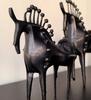 Handmade Iron Animal Sculpture Art Crafts Abstract Horse Stinging Horses Metal Decorative Figurines Home Decoration Accessories