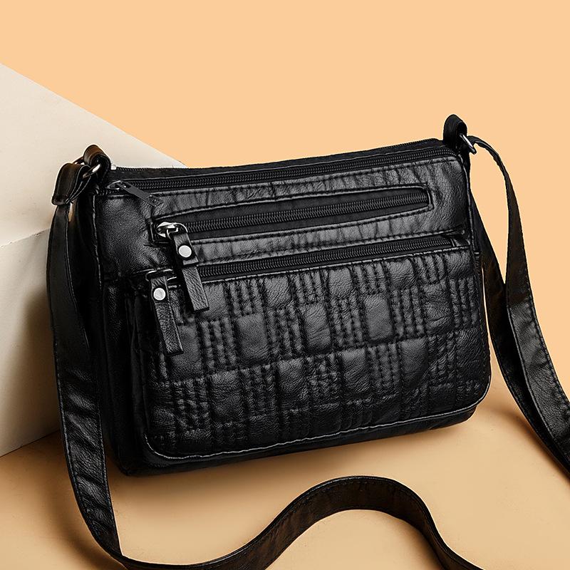 Soft leather simple fashion women's shoulder messenger bag