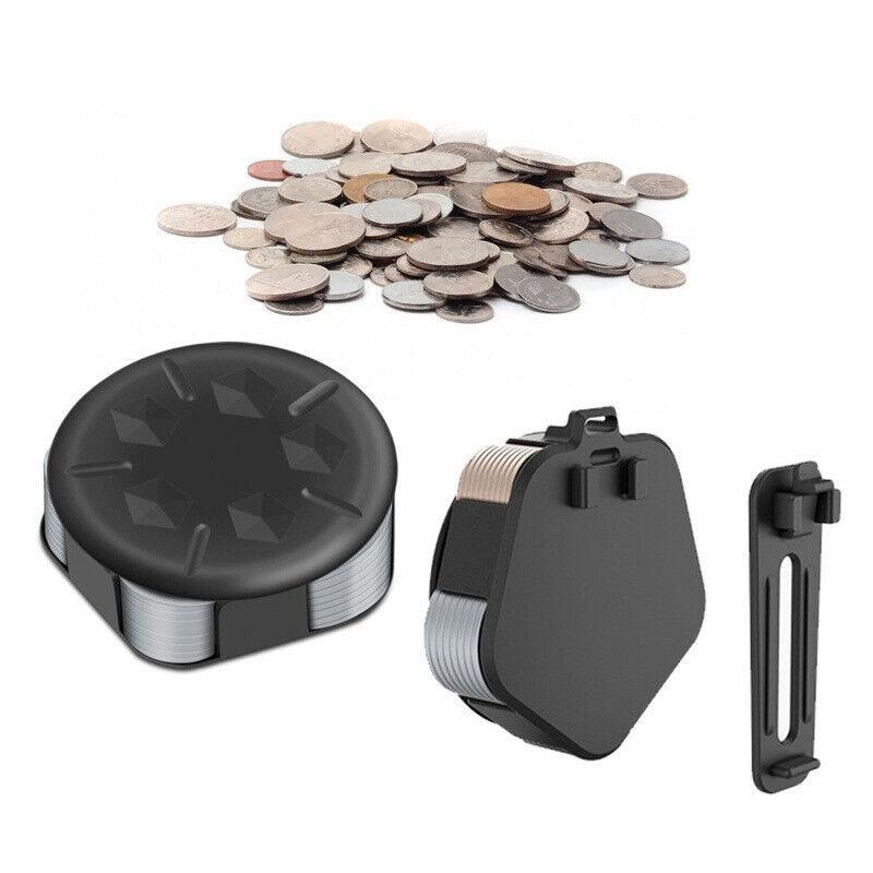 Cutie Portabilă pentru Depozitarea Monedelor Artefact de Exterior Cutie pentru Mărunți Cutie de Depozitare din Plastic Cutie pentru Sortarea Monedelor