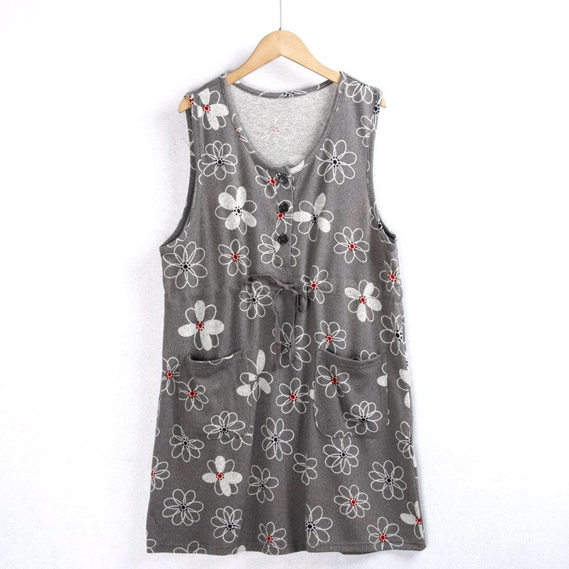 

Эластичный карманный безрукавный повседневный экспортный товар для крупного рогатого скота платье-джемпер Grey All yards