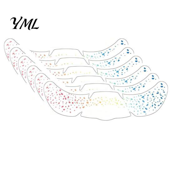Water Transfer Makeup Patches 6Pcs Holographic Freckle Stickers, Shimmer Temporary Face Tattoos with Waterproof Easy Application Transfers Adhesive,