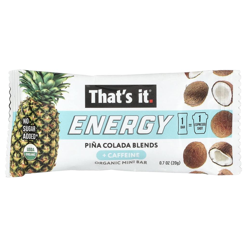 That's It Energie, Bio-Miniriegel, Pina Colada Mix, 6 Miniriegel, 0,7 oz (20 g) Jeder