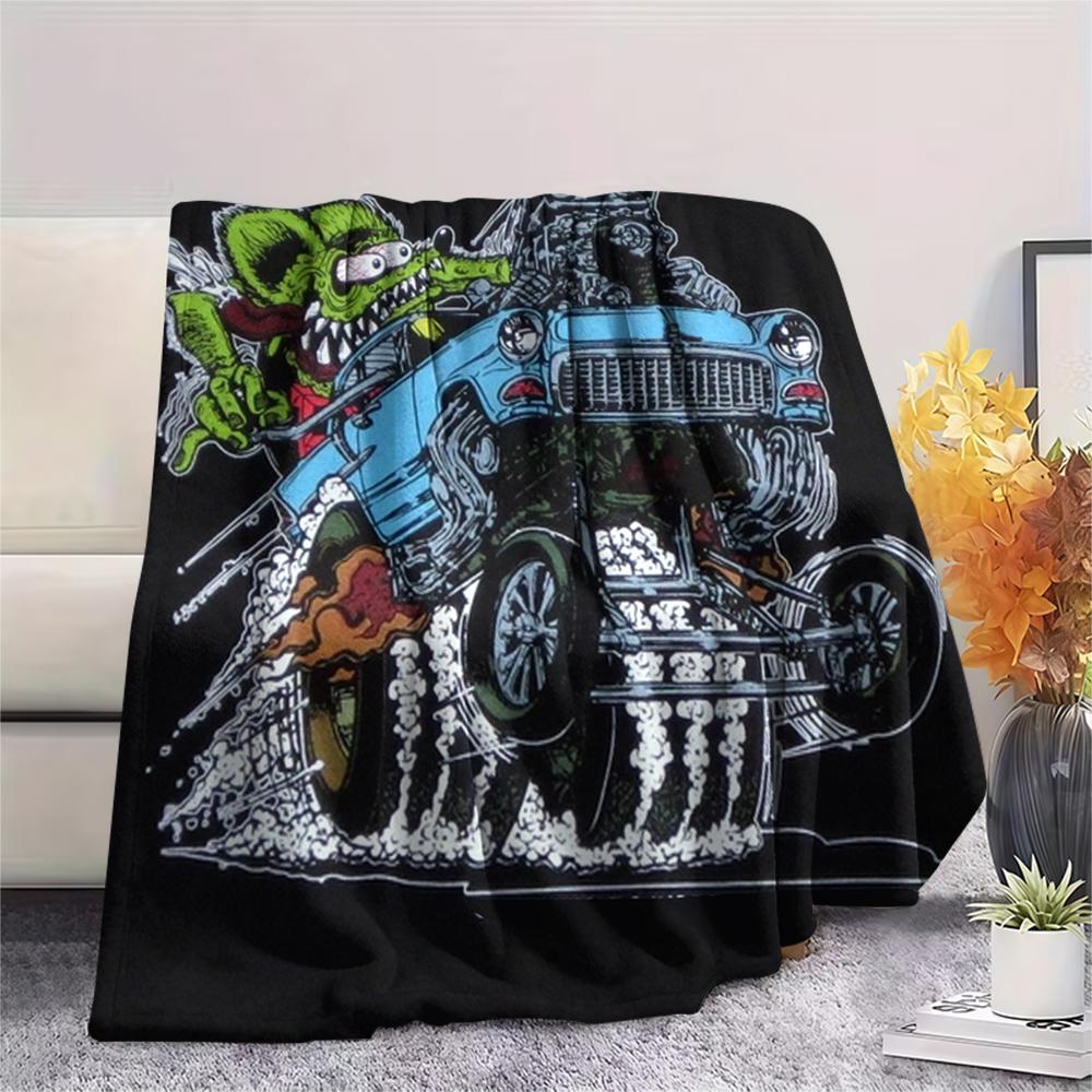 1 szt. Flanelowy Koc z Nadrukiem Kreskówkowym, Wysoka Jakość, Wygodny na Wszystkie Pory Roku, Wystrój Domu, Ciepło i Komfort, Idealny na Prezent Świąteczny lub Urodzinowy