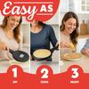 Electric Crepe Maker – Nonstick Ceramic Surface, One-Touch Operation, Includes Batter Tray, Compact & Easy to Clean,