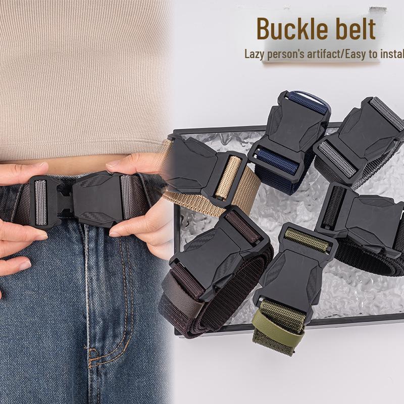 Cobra Buckle Men's Tactical Canvas Belt - Quick Release for Outdoor & Military Training
