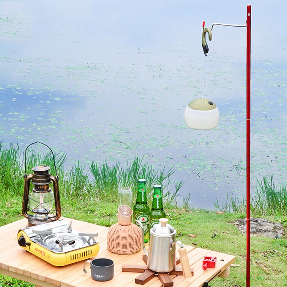 Adjustable Foldable Lamp Rod Desk Clamp Light Holder Pole for Camping BBQ Hiking Outdoor Searchlight Camping Lantern Lamp