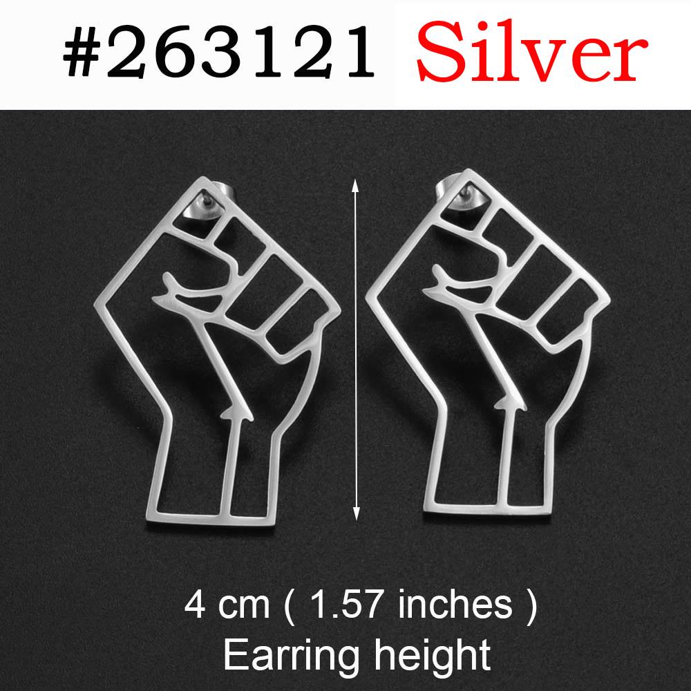 Anniyo 11cm/7cm/4cm Black Lives Matter Fist Symbol Big Earrings Exaggerate Larger Stud Earring Africa Hyperbole Jewelry #263121