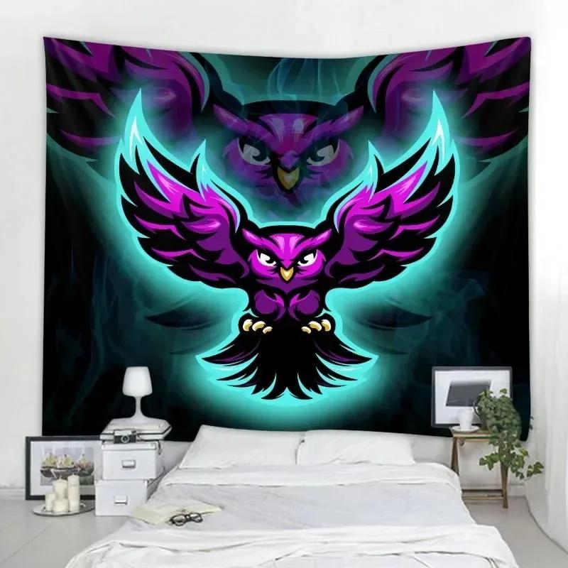 Kreativer Eulen-Dekowandteppich Büro Wohnzimmer Dekoration Zuhause Wandteppich