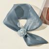 Adjustable Flower Neckerchief Removable Soft Touches Polyester Neck Wrap for Daily Wear Or Occasion