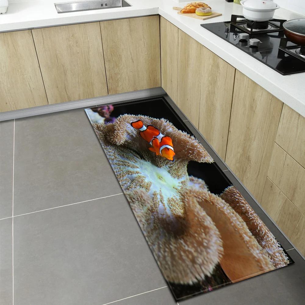 Underwater World Pattern Home Kitchen Floor Mat Door Decoration Floor Mat