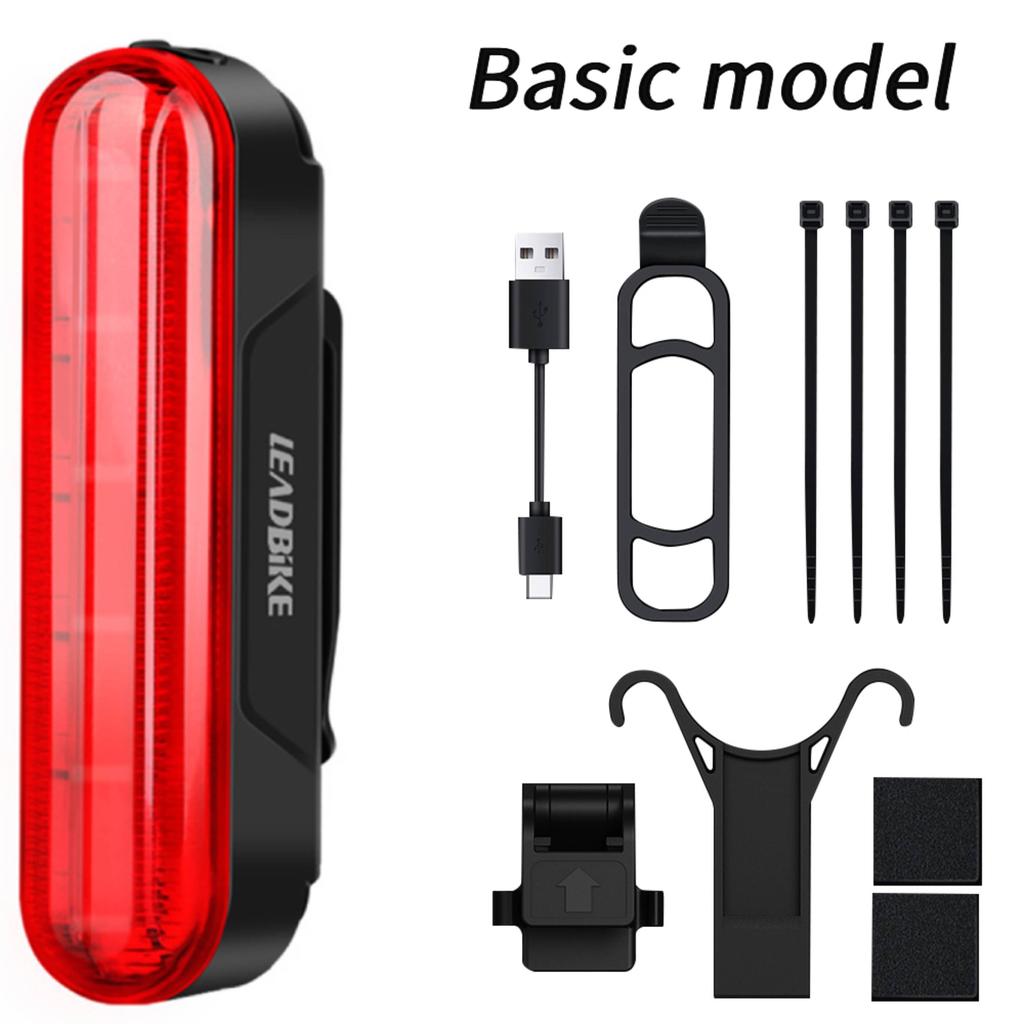 High Brightness Bike Rear Lamp USB Charging Smart Bike Taillight Brake Sensing Cycling Safety Warning Light for Bike Seat Post