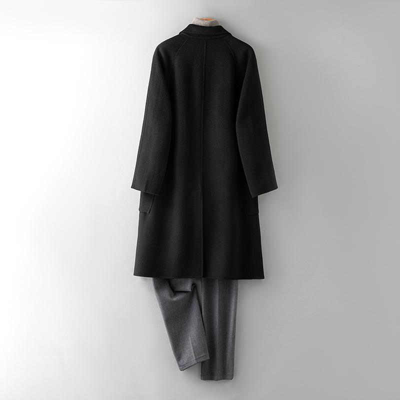 Двустороннее шерстяное пальто из 100% шерсти — фото 3