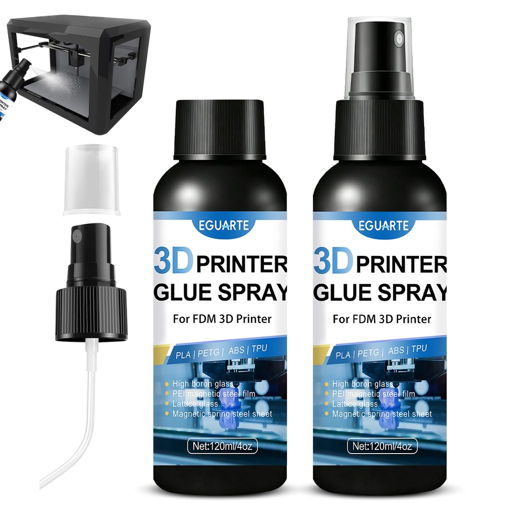 High-Strength 3D Print Platform Glue Spray, Heat Bed Adhesive To Stop Warping, Compatible with TPU/PLA, Easy Apply