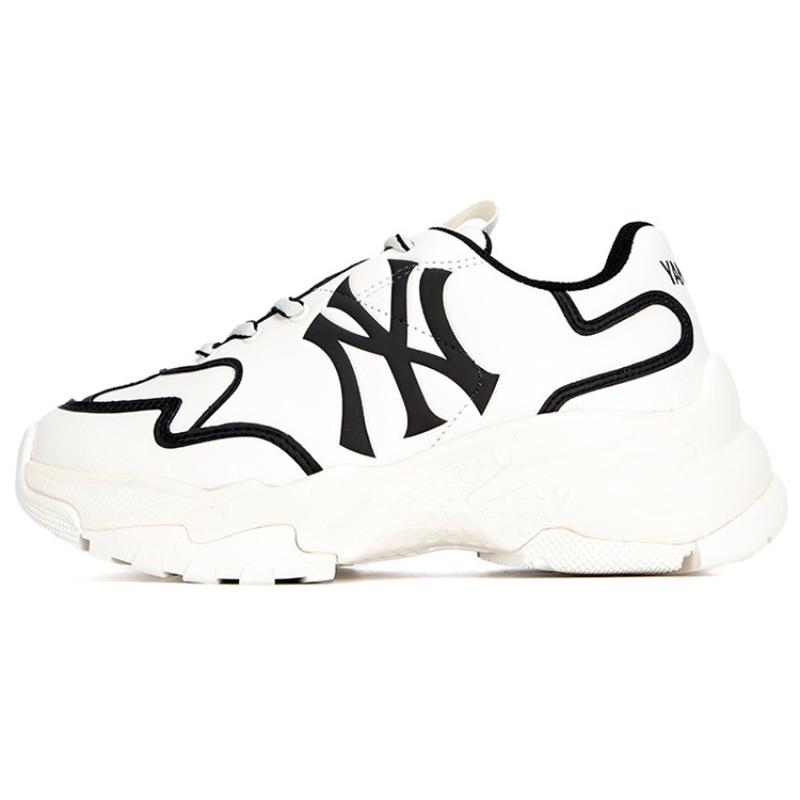 MLB Big Ball Chunky Sneakers Unisex Low top White/Black Sneakers 3ASHCLS2N-50BKS 37.5