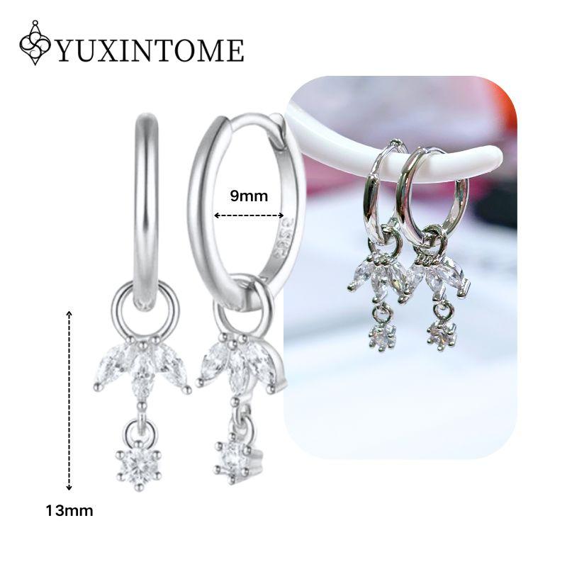 925 Silver Ear Needle Crystal White Zircon Silver Series Tassel Drop Earrings Luxury Fashion Party Jewelry Accessories