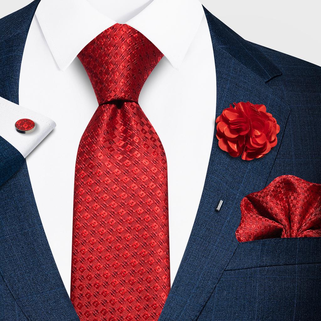 Fashion Men'S Paisley Tie Suit Pocket Towel Set 8Cm Polyester Jacquard Business Dress Tie