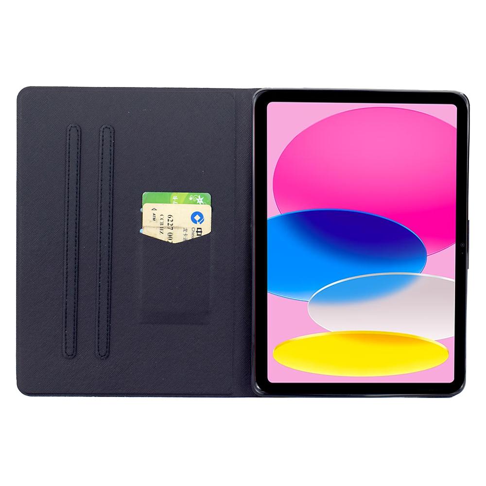 

Stand Case for iPad (2025)/iPad 10.9 (2022) Pattern Printing Tablet Leather Cover with Auto Wake/Sleep Sakura Panda