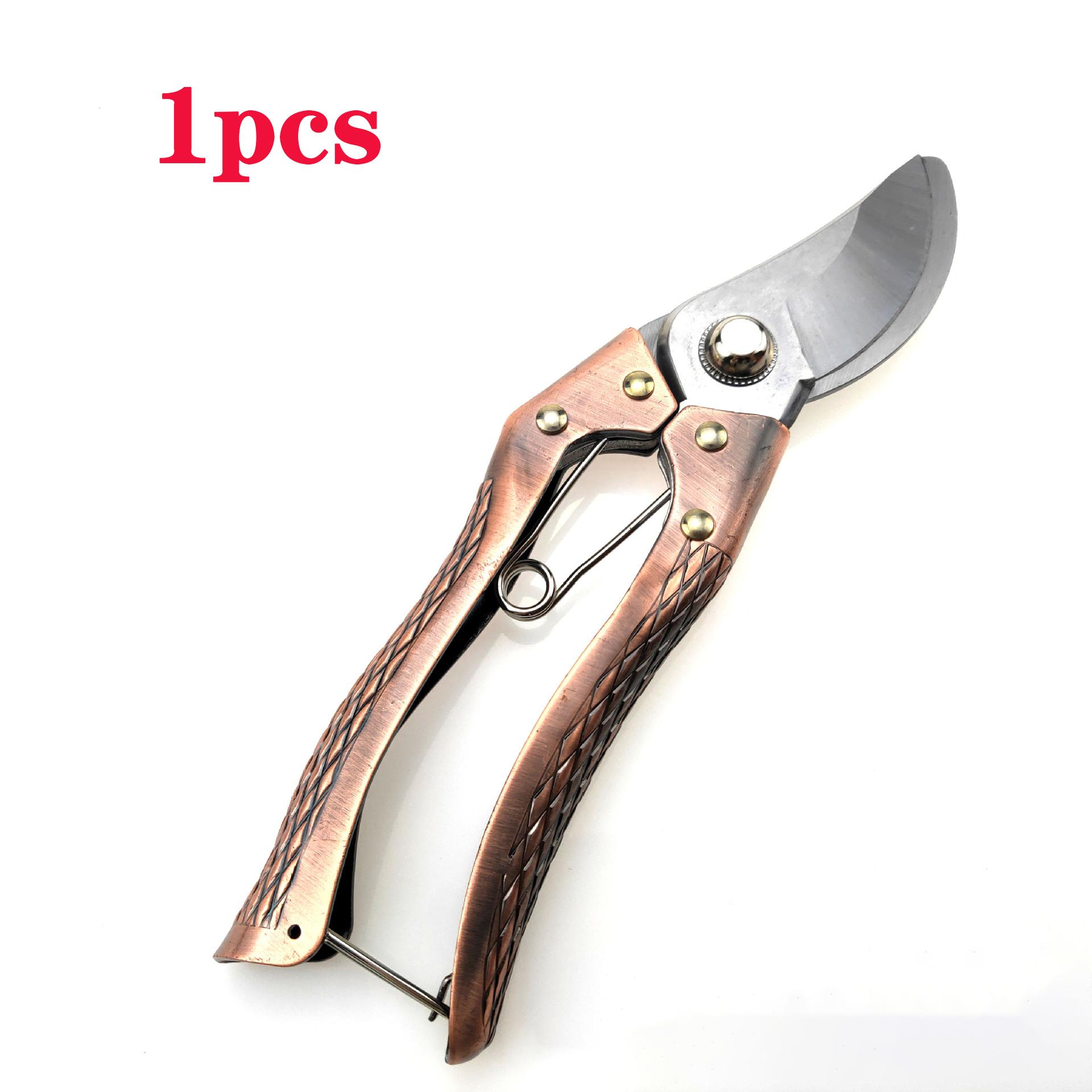

1pc Stainless Steel Round Pruning Scissors - Heavy Duty for Coarse Branches, Fruit Branches, Sprouts | Garden & Flower ArranSynt