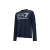 Emporio Armani FW23 EA7 Series Logo Print Crew Neck Long Sleeve T-Shirt Men Tops Blue 6RPT04-PJFFZ-1554