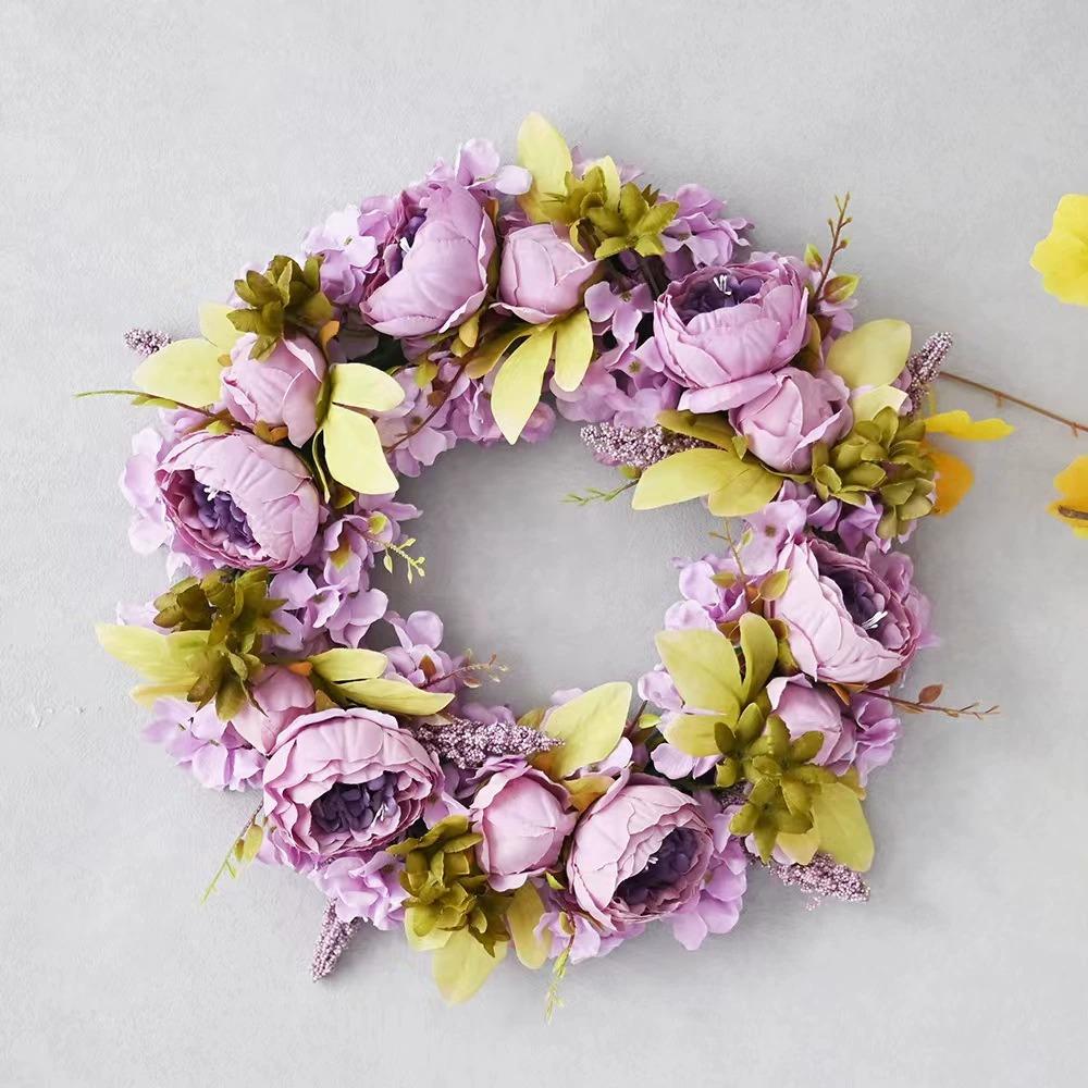 Artificial Plant Eucalyptus Festival Wreath Wedding Holiday Supply Door Home Decora Diy Gift Photo Props Flowers Background Wall