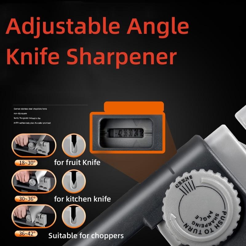 New Knife Sharpener Angle Adjustable 3 Stages Scissors Sharpening Tool Handheld Quick Knife Sharpener Grinder Knives Whetstone