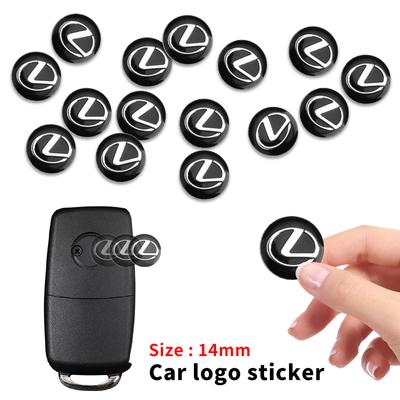 14mm Car Key Emblem Sticker Auto Control Key Logo Decal For F-SPORT ES RX NX LS UX LM LX GX LC RZ IS CT GS RC HS SC TX