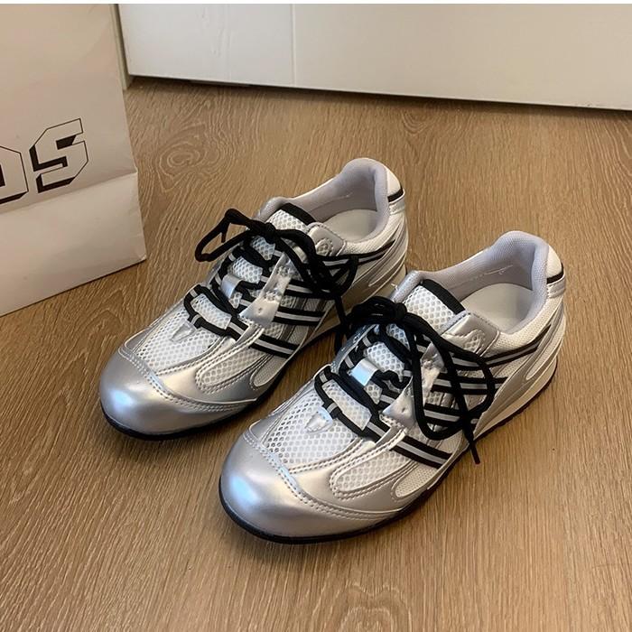 Retro Contrasting Color Splicing Inner Height Increase German Training Shoes Women's 2025 New Mesh Breathable Comfortable Versatile Casual Forres