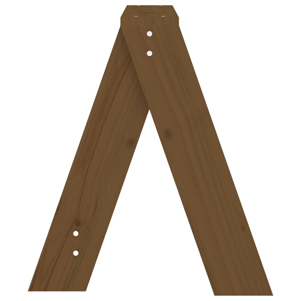 Stool Set 2 pcs. Honey Brown 40 x 40 x 45 cm Solid Pine Wood