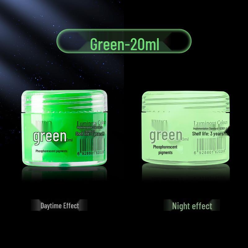 Glow-in-the-Dark Fluorescent Pigment Set for Kids - Perfect for DIY Clothes, Shoes, Plaster Dolls, and Hand-Painted Crafts!