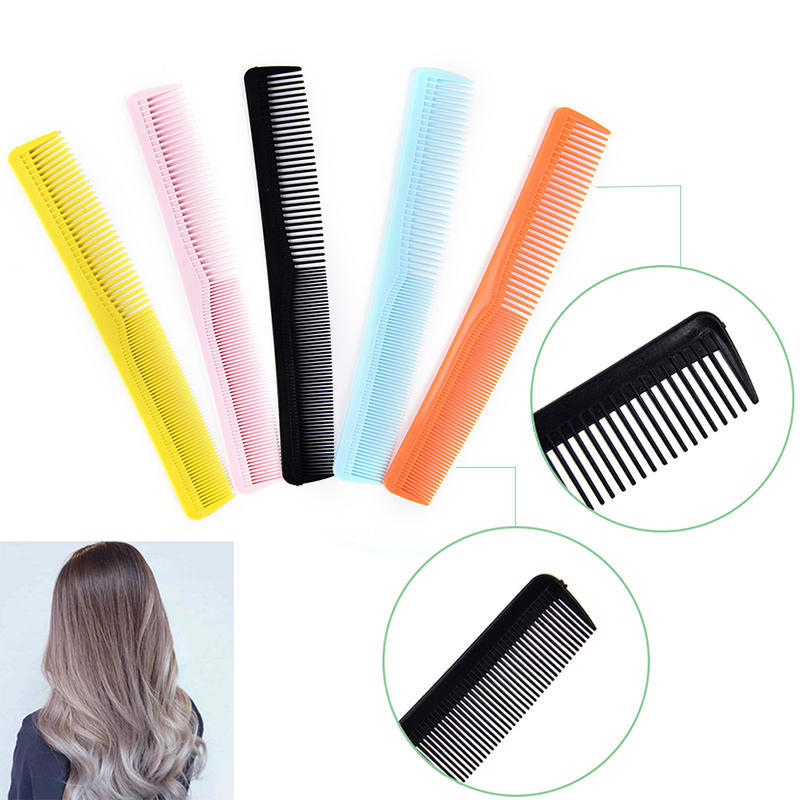 5X Salon Anti Static Hairdressing Hair Cutting Plastic Comb Fine Tooth Comb Tool