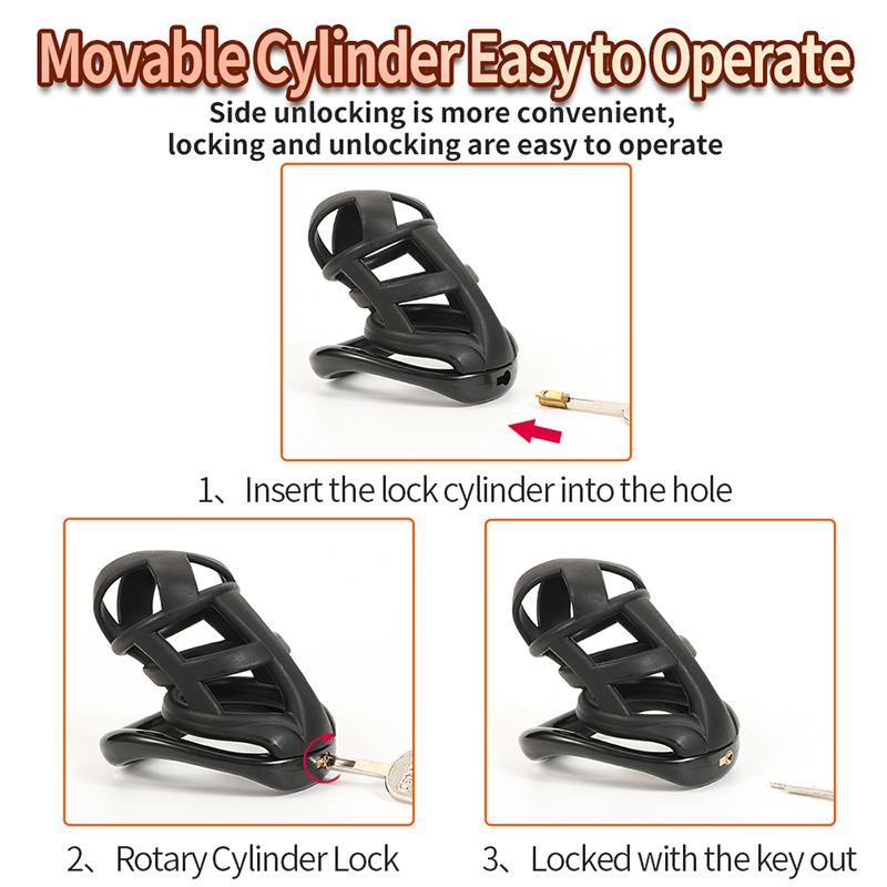 Male Chastity Cage Sex Toys Sissy Femboy beginner flat chastity cage belt Cock Cage man Urethra lock Penis Rings Men Adult Goods